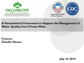 A Geostatistical Framework to Support the Management of Water Quality from Private Wells