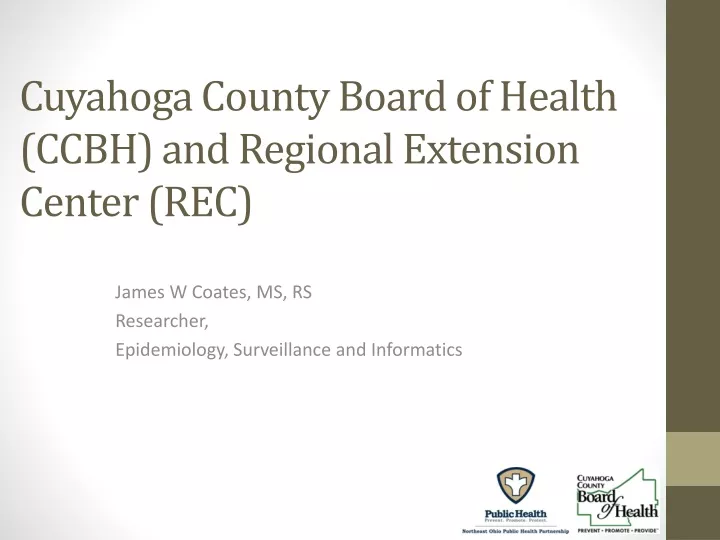 cuyahoga county board of health ccbh and regional extension center rec