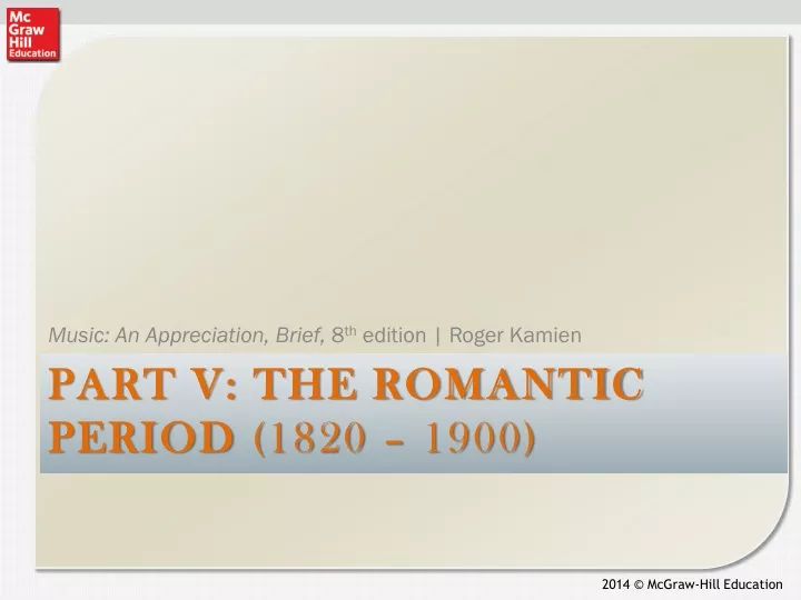 part v the romantic period 1820 1900