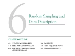 6-1 Numerical Summaries