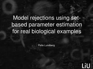 Model rejections using set-based parameter estimation for real biological examples