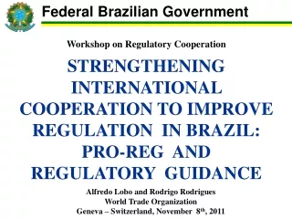 Workshop on Regulatory Cooperation