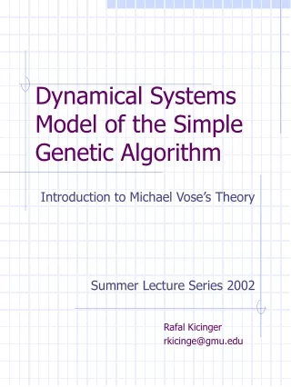 Dynamical Systems Model of the Simple Genetic Algorithm