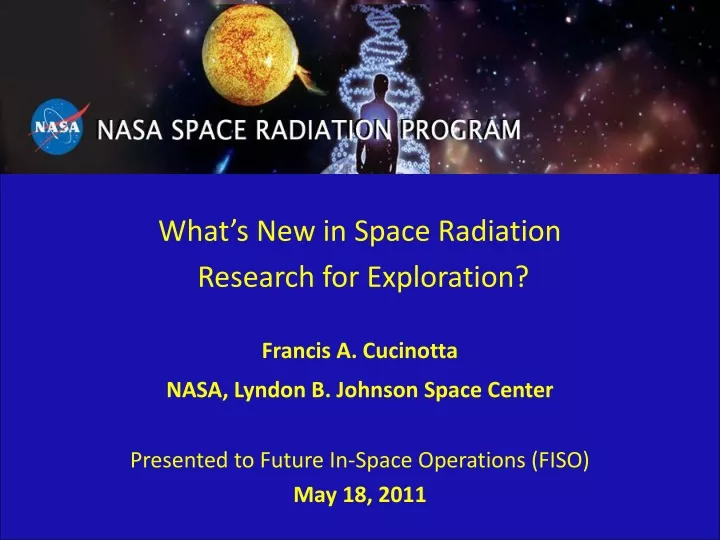 what s new in space radiation research