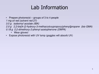 Lab Information