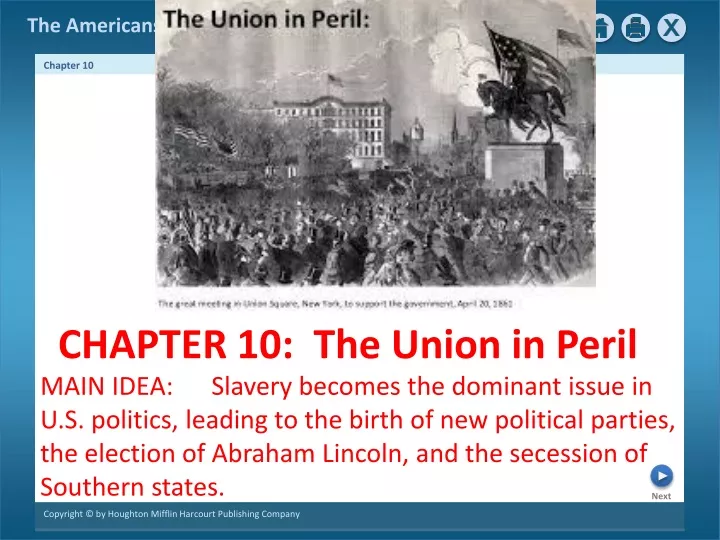 Ppt Chapter 10 The Union In Peril Powerpoint Presentation Free
