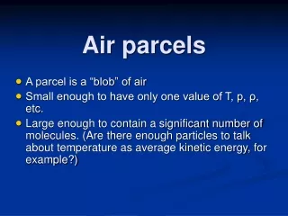 Air parcels