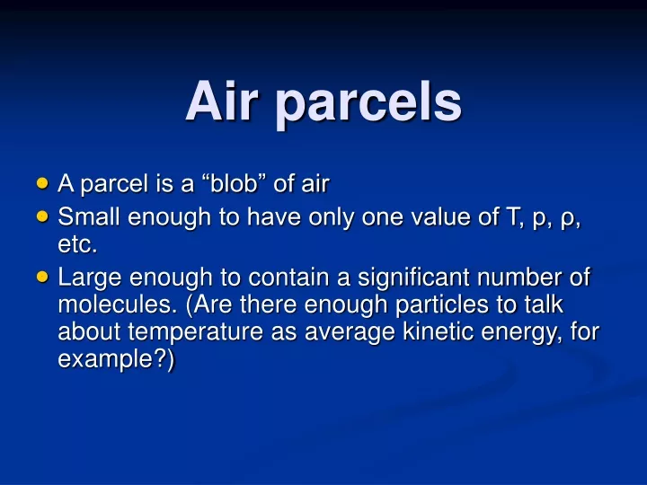air parcels