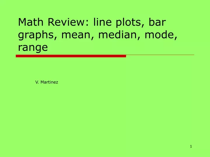 math review line plots bar graphs mean median mode range