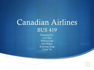 Canadian Airlines BUS 419