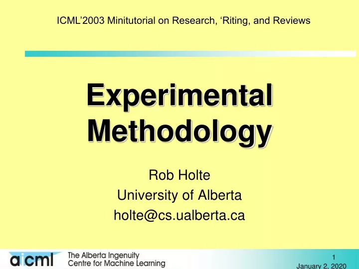 experimental methodology