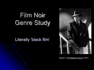 Film Noir Genre Study