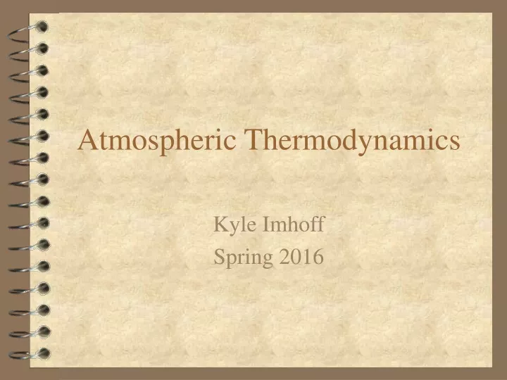 atmospheric thermodynamics