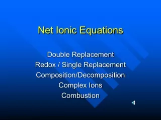 Net Ionic Equations