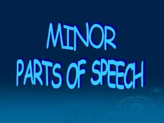 PARTS OF SPEECH