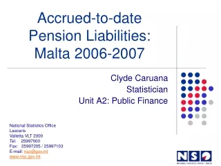 Accrued-to-date Pension Liabilities: Malta 2006-2007