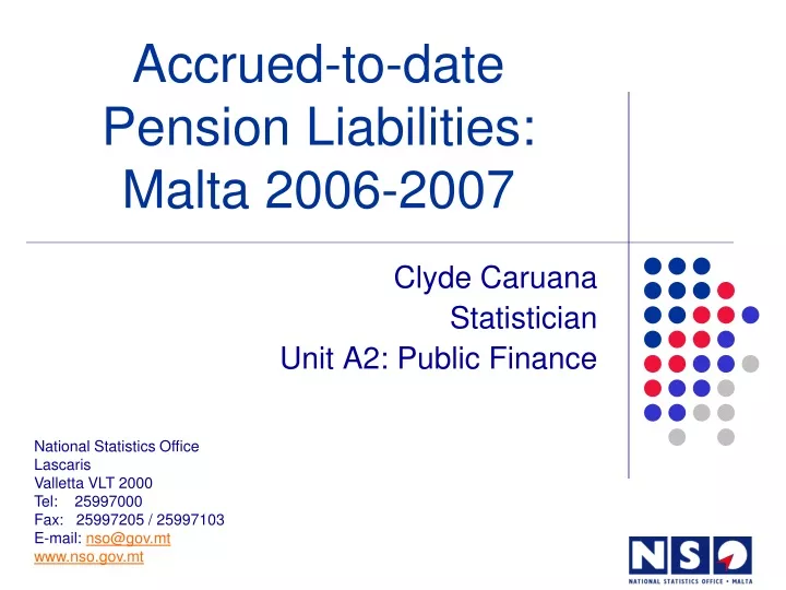 accrued to date pension liabilities malta 2006 2007