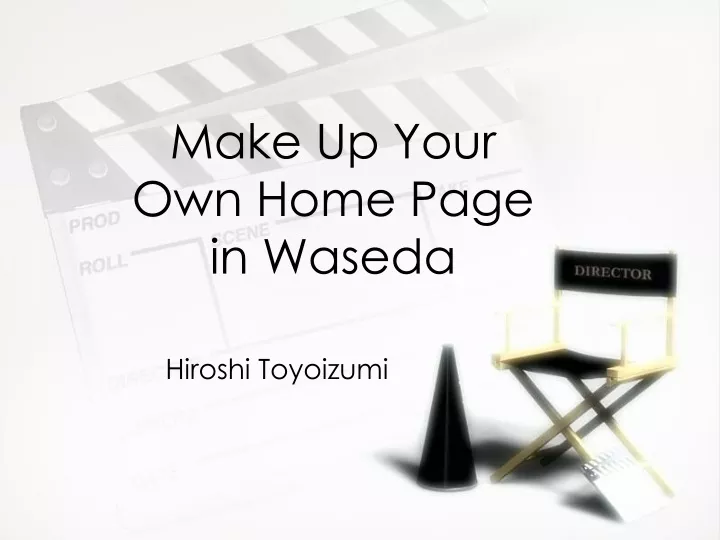 make up your own home page in waseda