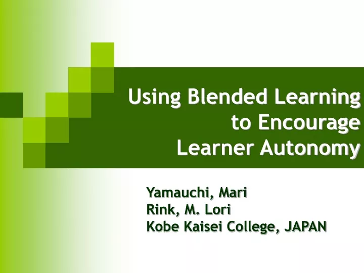 using blended learning to encourage learner autonomy