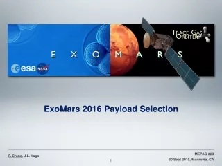 exomars 2016 payload selection