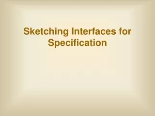 Sketching Interfaces for Specification