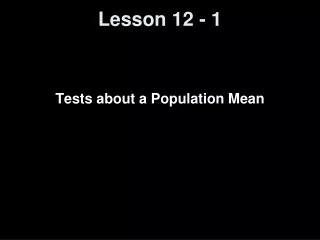 Lesson 12 - 1