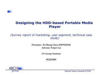 Designing the HDD-based Portable Media Player