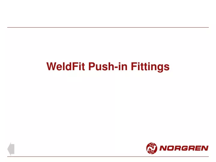 weldfit push in fittings