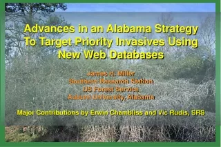 Advances in an Alabama Strategy To Target Priority Invasives Using New Web Databases
