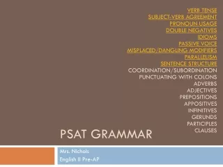 PSAT Grammar
