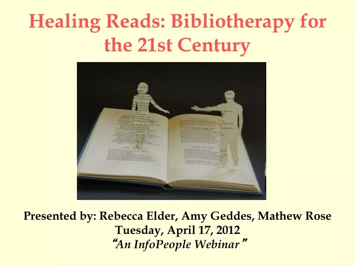 healing reads bibliotherapy for the 21st century