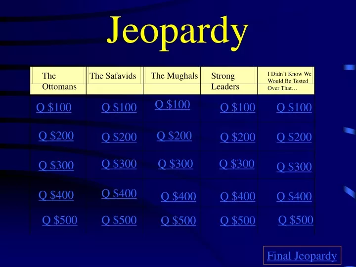 jeopardy