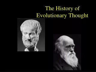 The History of Evolutionary Thought