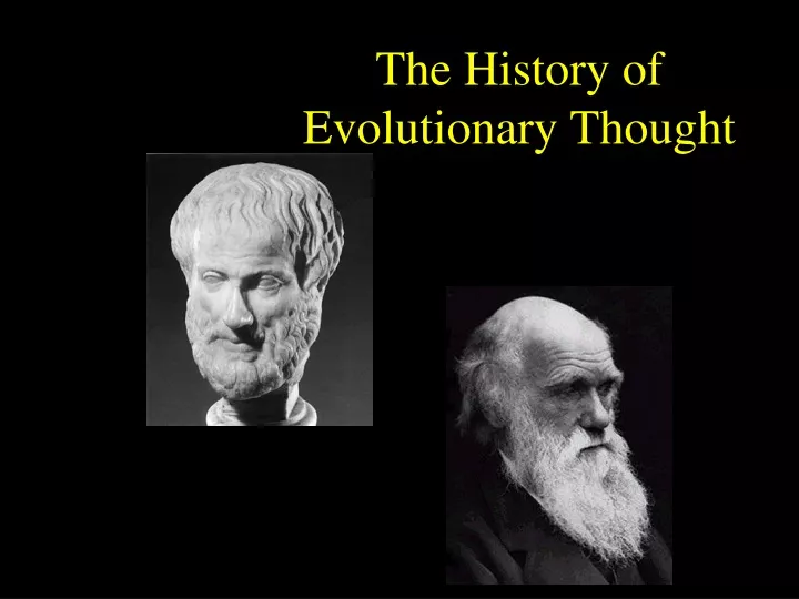 the history of evolutionary thought