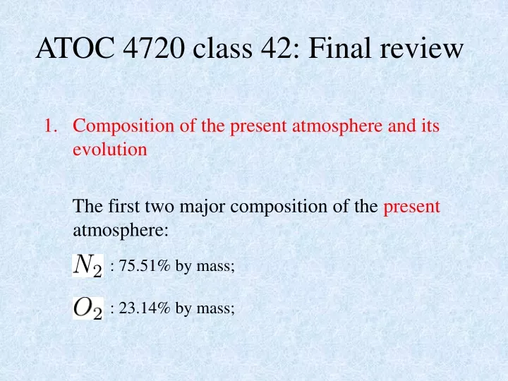 atoc 4720 class 42 final review