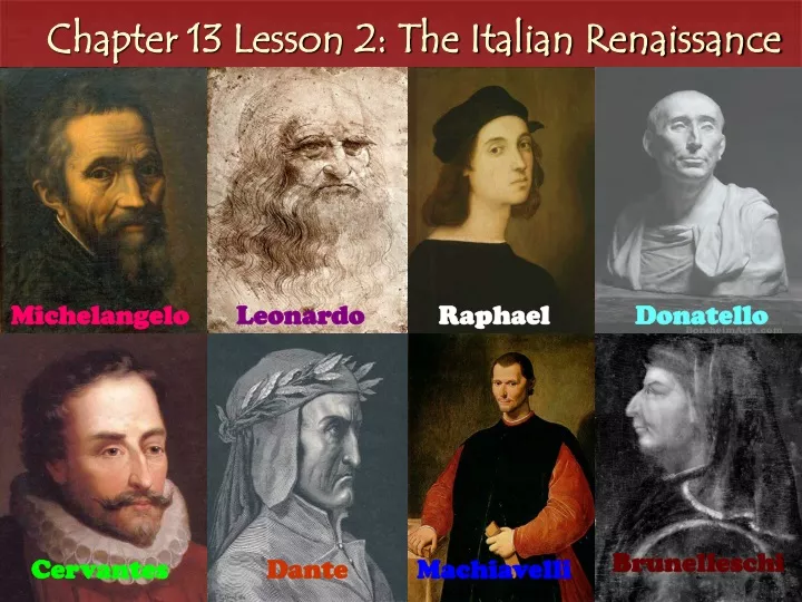 chapter 13 lesson 2 the italian renaissance