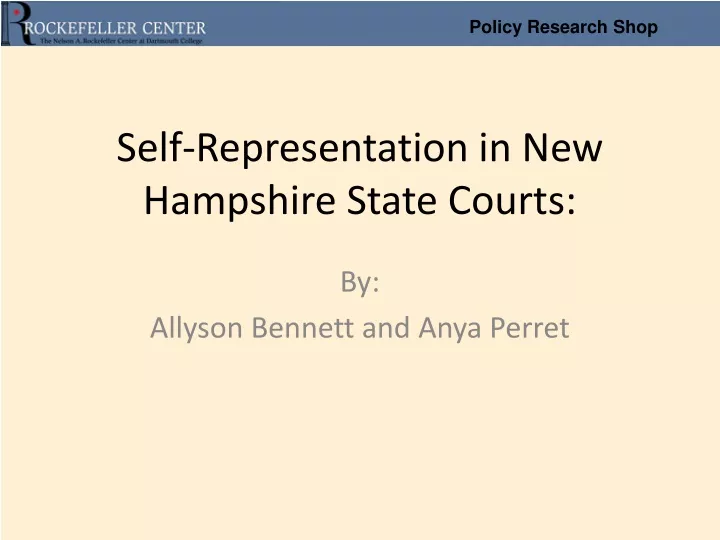 self representation in new hampshire state courts