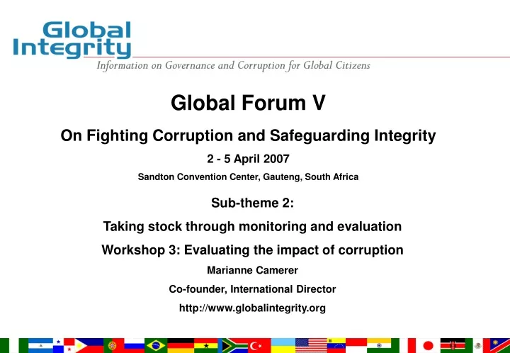 global forum v on fighting corruption