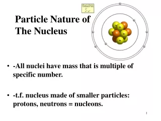 Particle Nature of The Nucleus