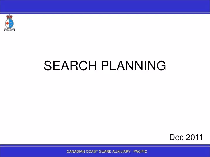 search planning