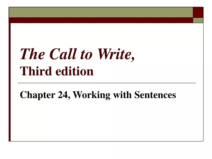the call to write third edition