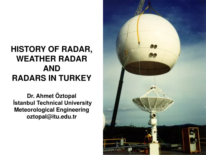 history of radar weather radar and radars