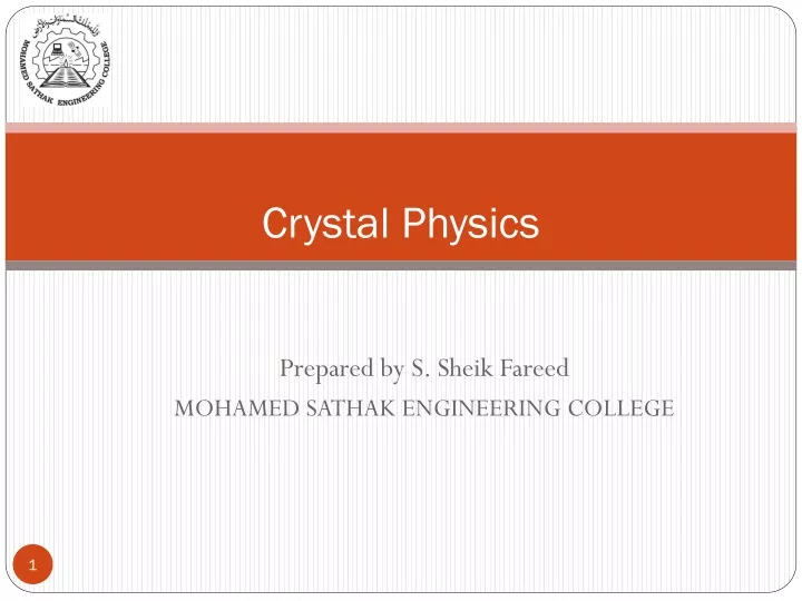 crystal physics