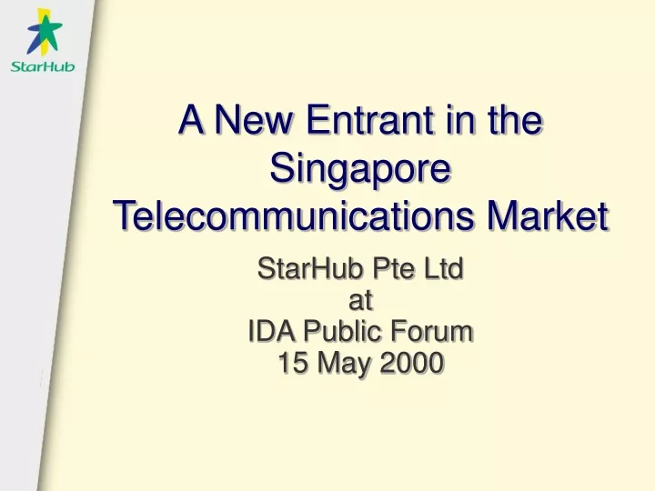 a new entrant in the singapore telecommunications market