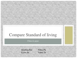 Compare Standard of living