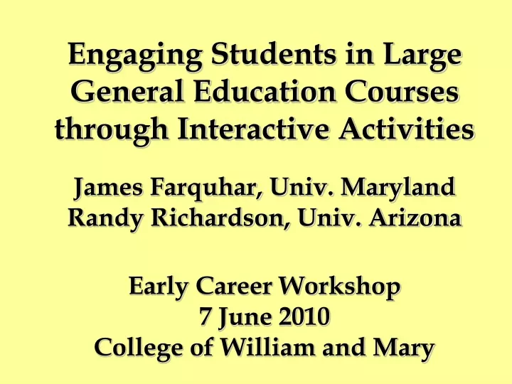 engaging students in large general education