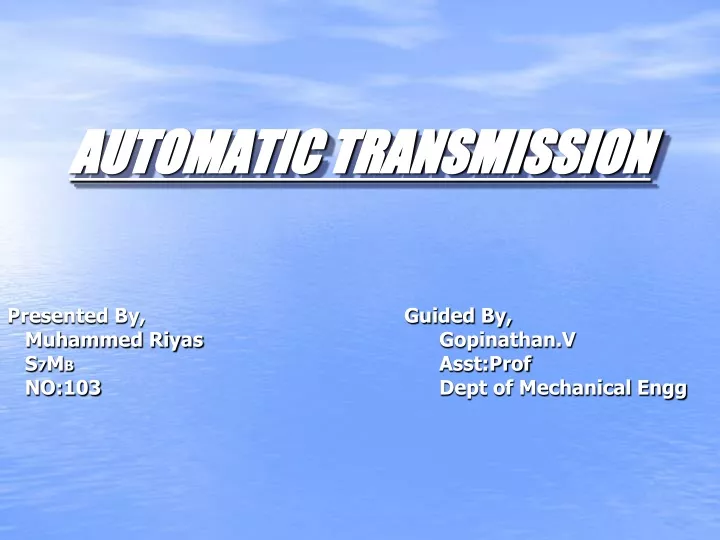 automatic transmission