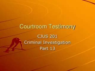 Courtroom Testimony