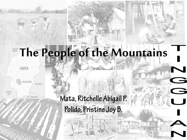 the people of the mountains