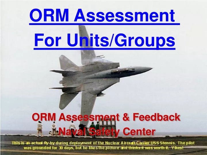 orm assessment for units groups